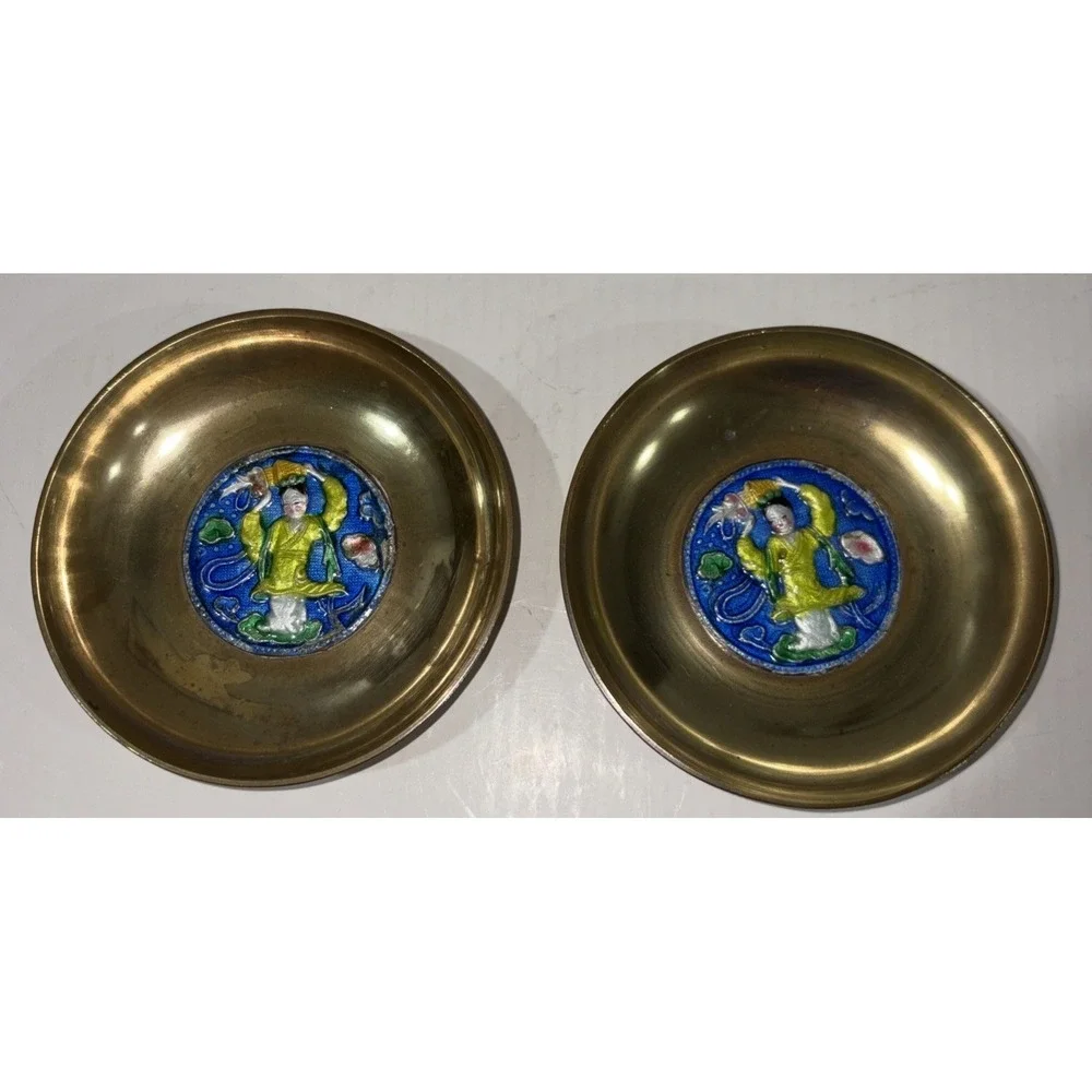 Vintage Chinese Marked Solid Brass 3.5
